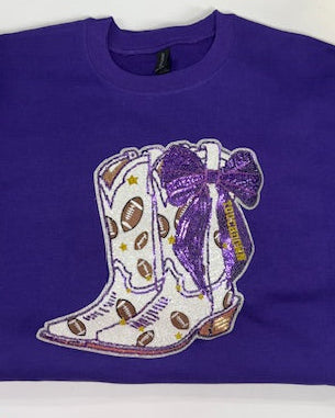 Boots Sequin Patch Sweatshirt