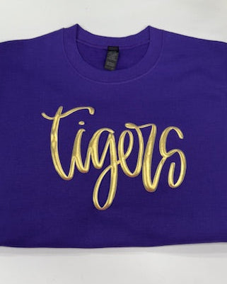 Tigers Met. Gold Puff Sweatshirt