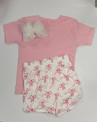 Pink Ballerina Short Set