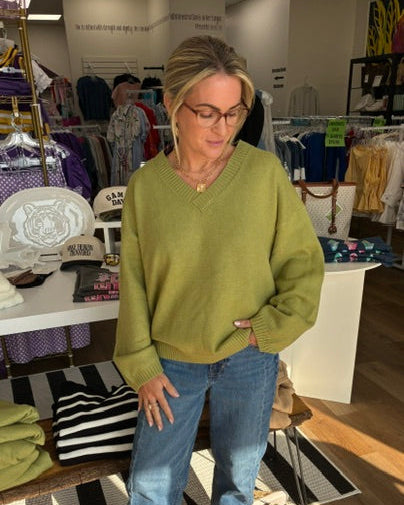 V-Neck Oversized Sweater