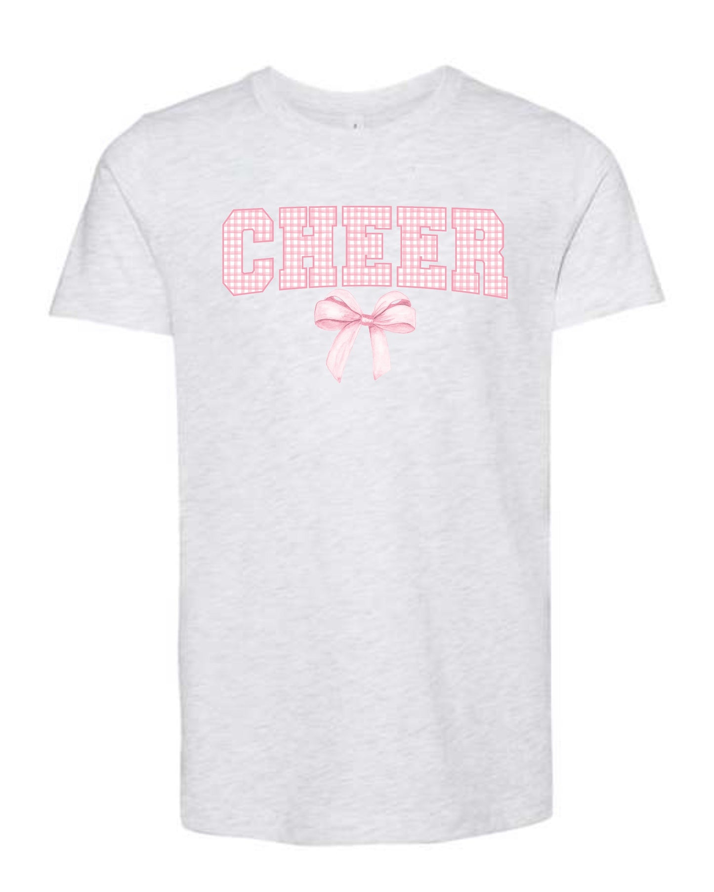 Cheer Pink Gingham Ash Tee