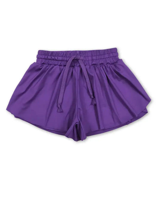 Purple Toddler & Youth Yoga Shorts