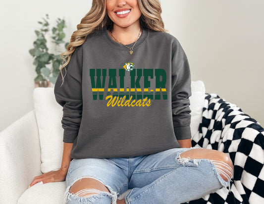 Walker Sliced Adult Charcoal Sweatshirt