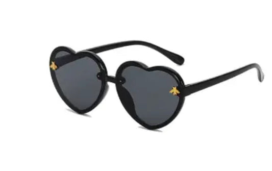 Toddler Black Heart Sunglasses