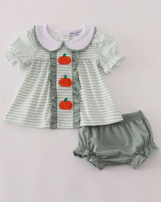 Sage Pumpkin Ruffle Bubble