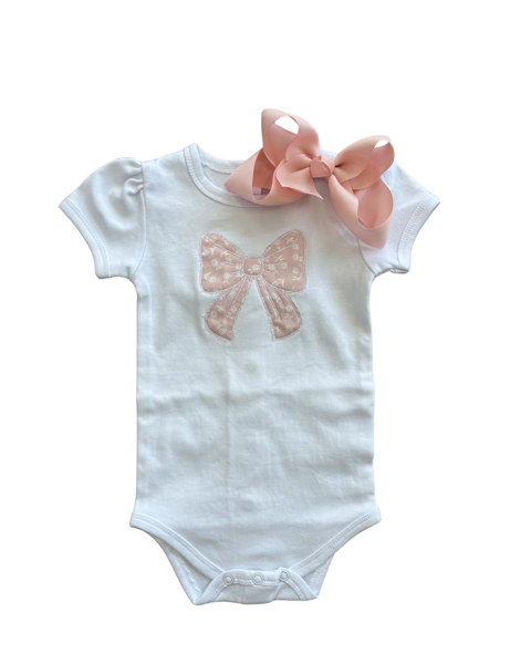 Bow Applique Bodysuit