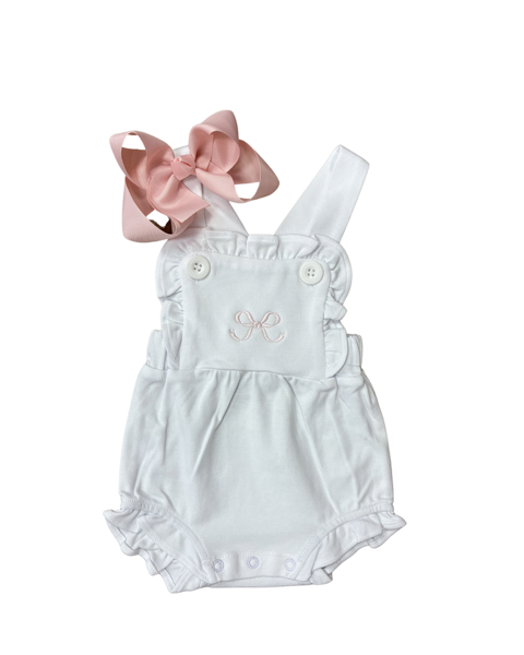 Emb. Bow Knit Sunsuit
