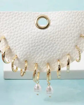 Mixed Metallic Hoop Earrings