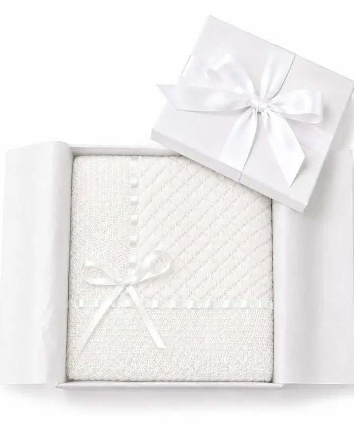 Lace Blanket w/ Ribbon