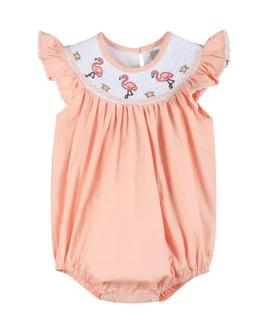 Flamingo Smocked Romper