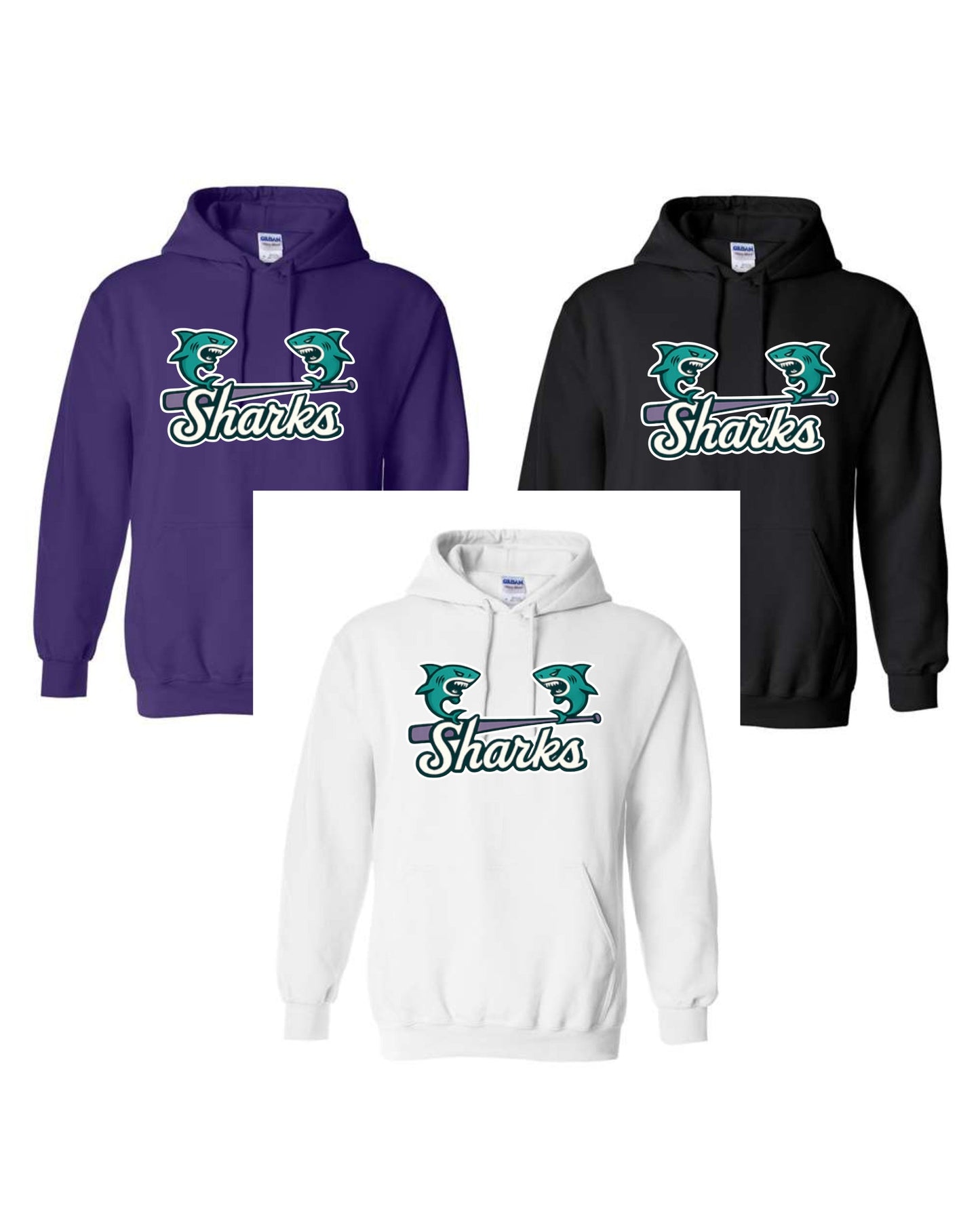 Double Shark Logo Hoodie