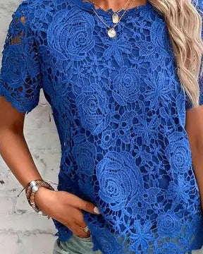 Lace Short Sleeve Top