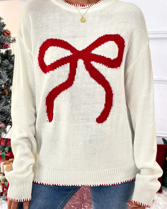 Red Bow Sweater