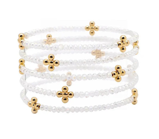 Cross Ball Clear Bracelets