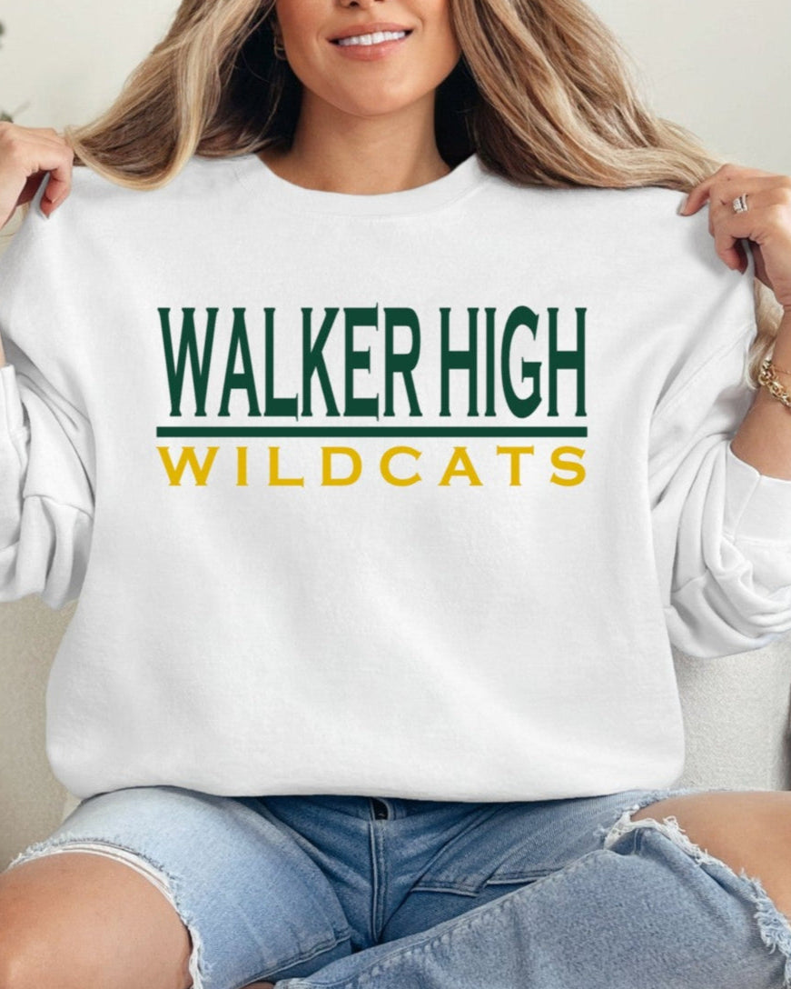 Walker Copperplate Adult White Sweatshirt