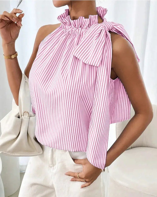 Sleevless High Neck Top