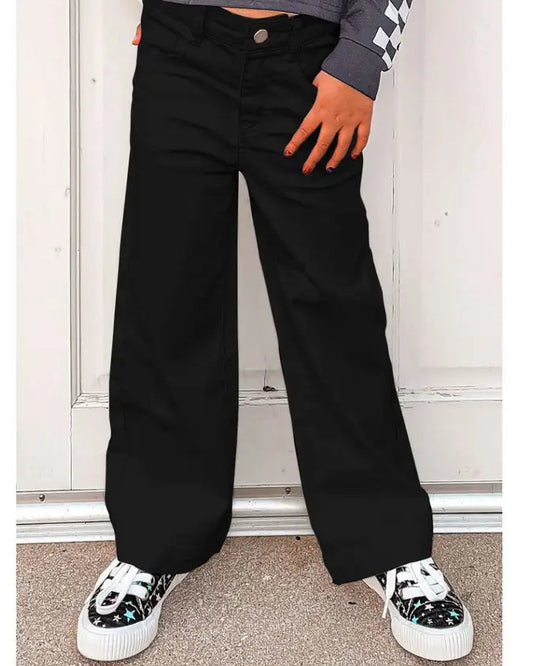 Blk Wide Leg Jeans