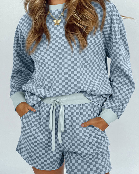 Checkered Short Set