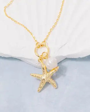 Gold Dipped Starfish Necklace