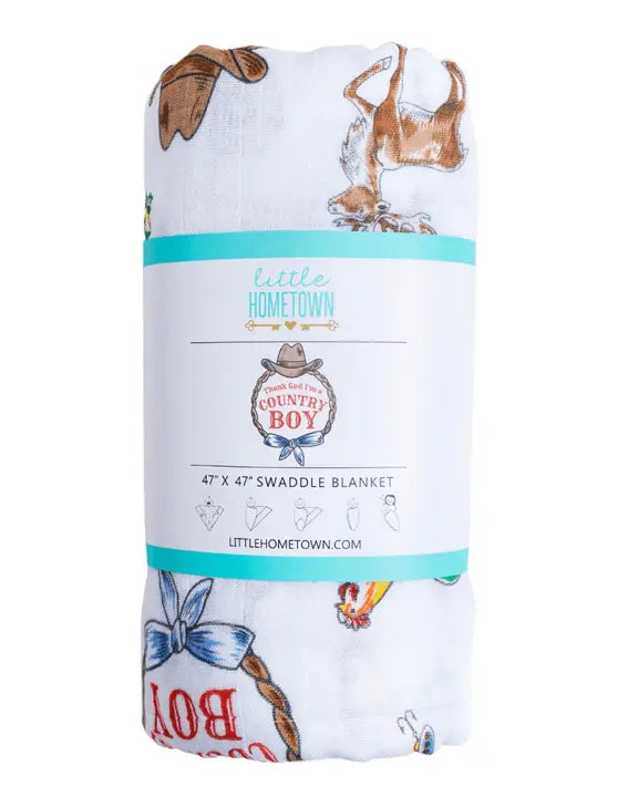 Country Boy Muslin Swaddle