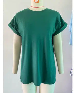 Green Round Neck Top