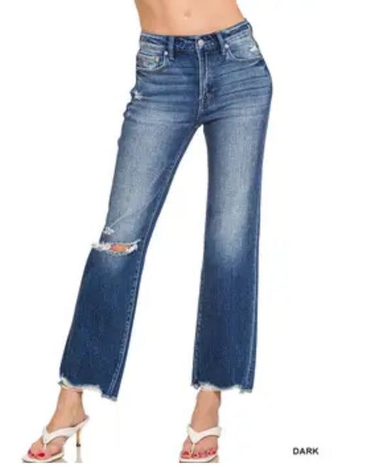 Raw Hem Jeans
