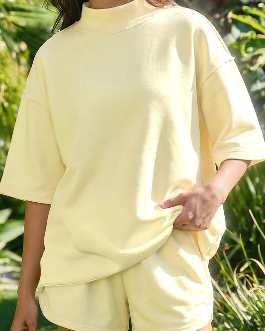 Mockneck Shortsleeve Set