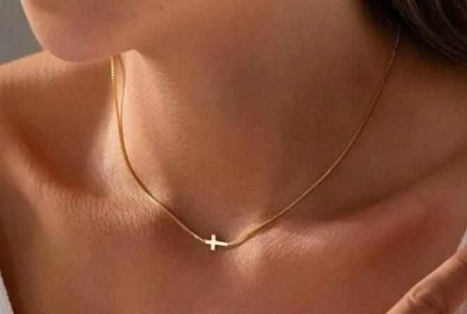 18k Tarnish Free Cross Necklace