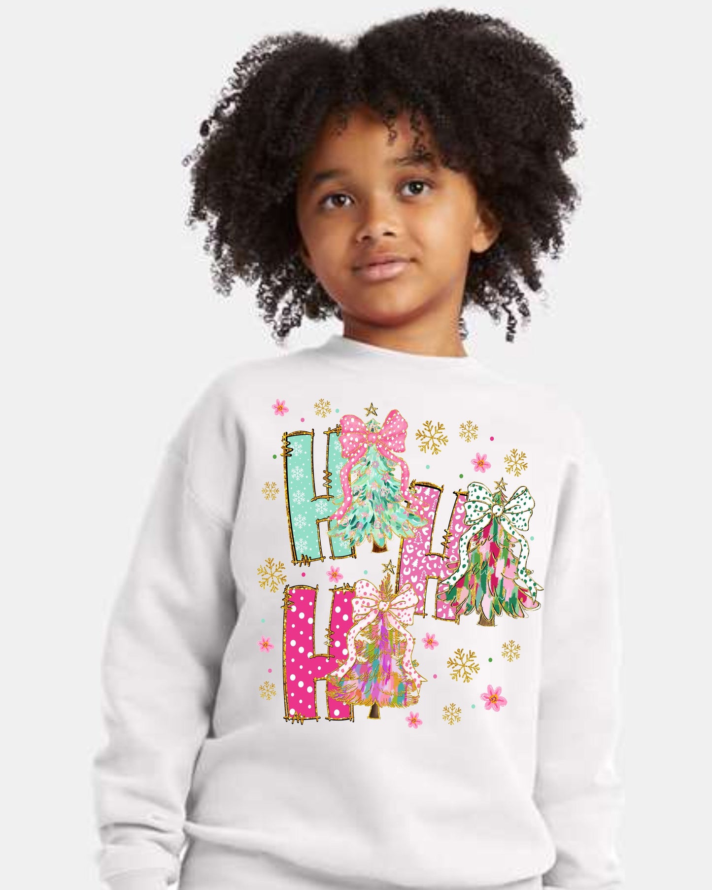 Ho Ho Ho Trees White SS