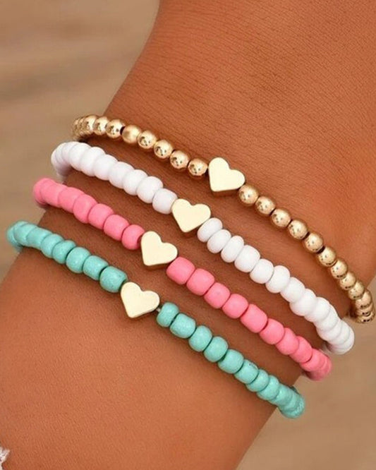 Heart Beaded Bracelet