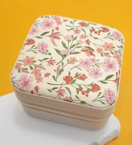 Multi Floral Jewelry Travel Case