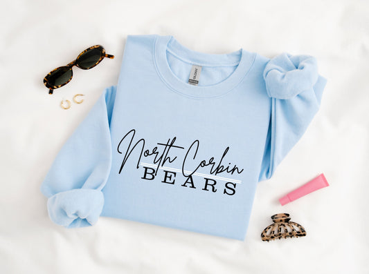 North Corbin Brittany Bears Adult Blue Sweatshirt