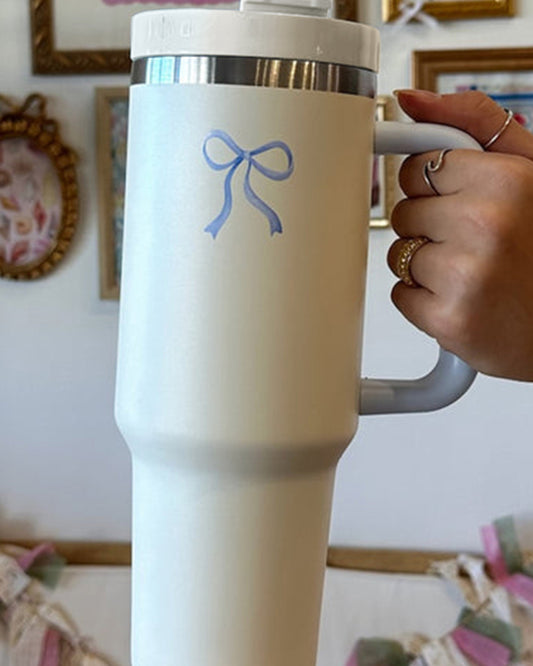 40 oz.Blue Bow Tumbler