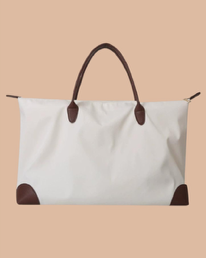 Cream Weekender Bag