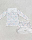Flower Bow Skort Set