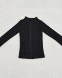 Black Yoga Zipper Jacket