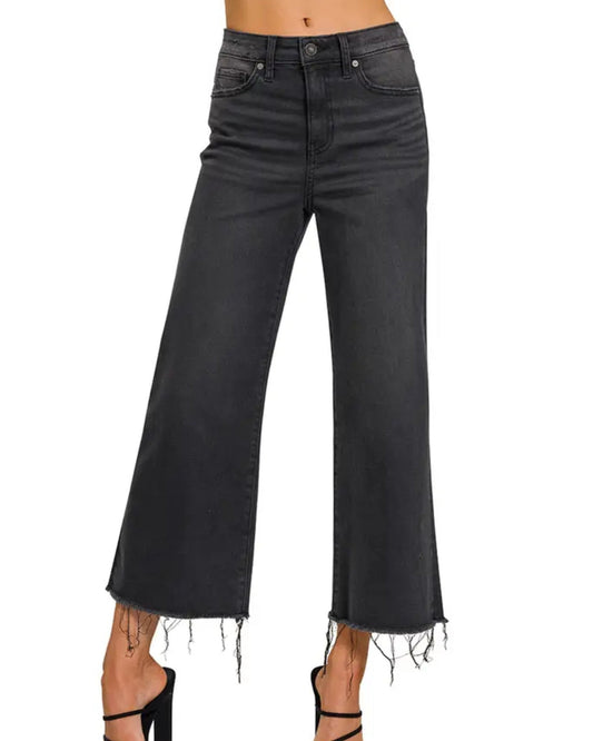 Blk Cropped Jeans