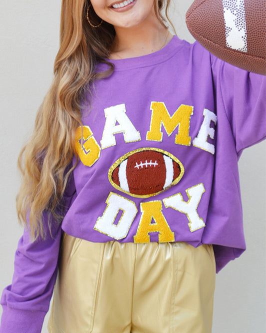 Chenille Patch Sweatshirt
