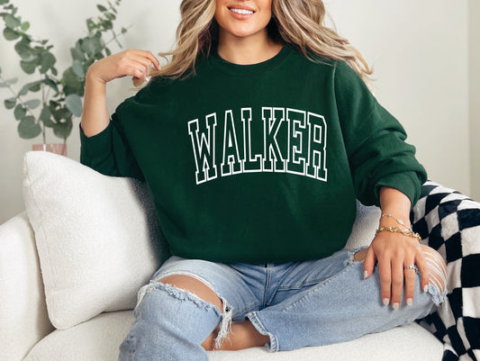 Walker Puff White Adult Green Sweatshirt